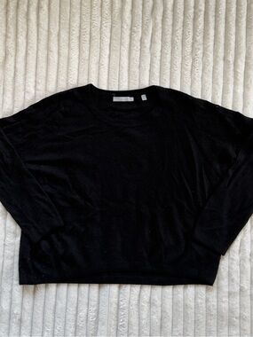 Cashmere felted Vince Women’s Black Crewneck Pullover Sweater 🐼🐼🐼